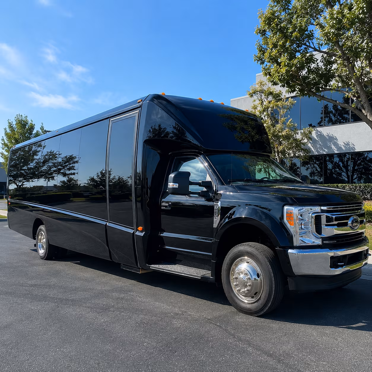 Kansas City Airport Shuttle & Transportation party bus exterior