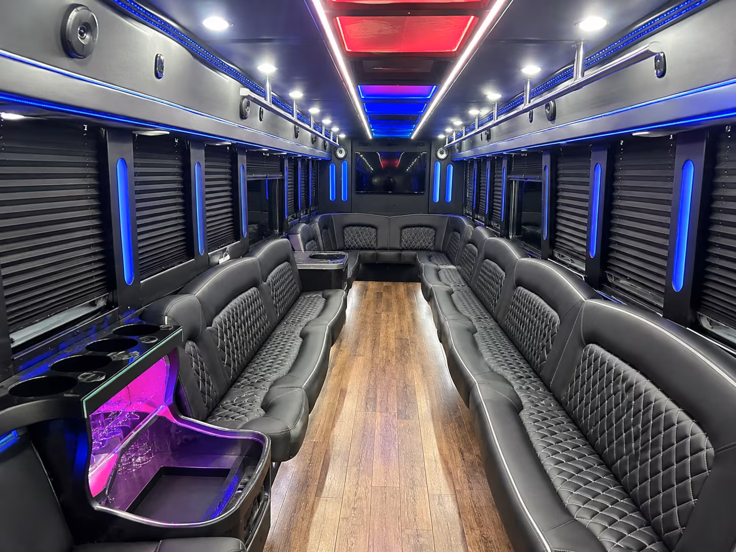 Kansas City Bachelor & Bachelorette Transportation party bus interior