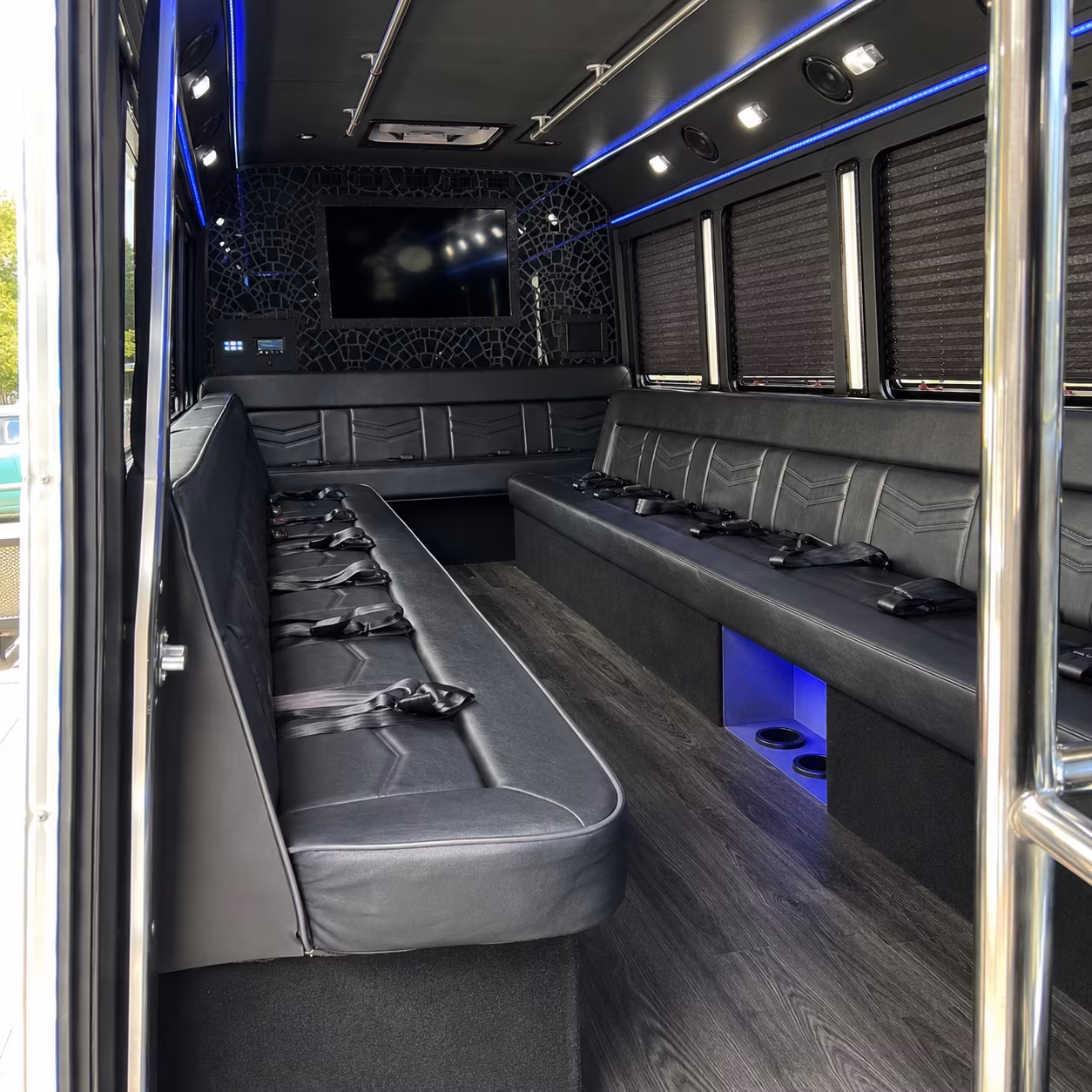 Kansas City Sporting Event Transportation party bus exterior