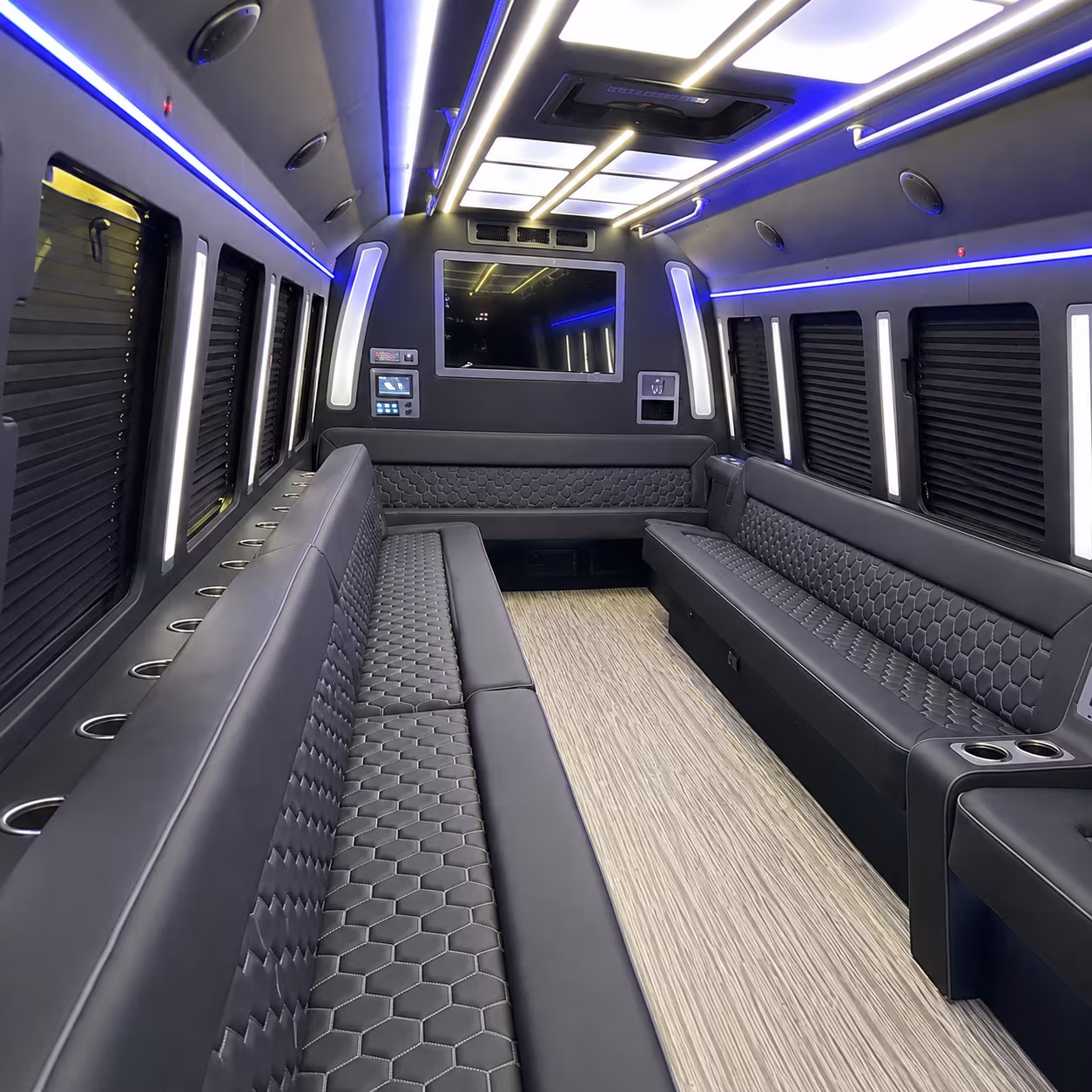 Kansas City Wedding Transportation party bus exterior