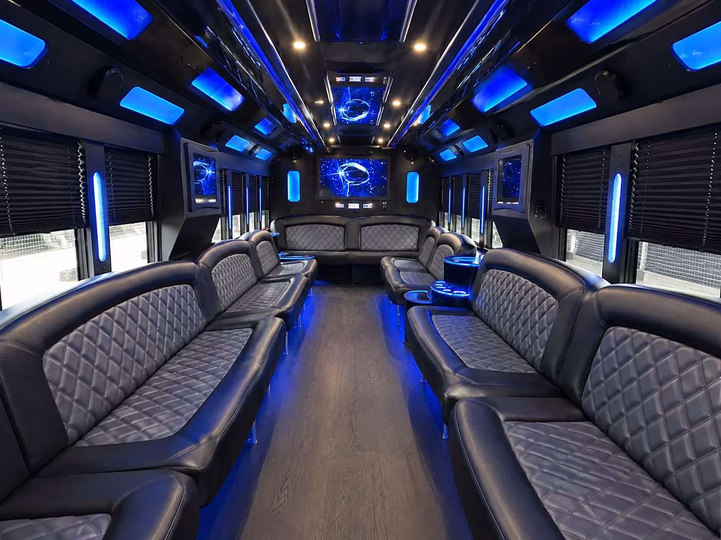 Kansas City Wedding Transportation party bus exterior