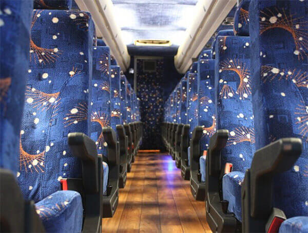 Manhattan 50 passenger Charter Bus Interior