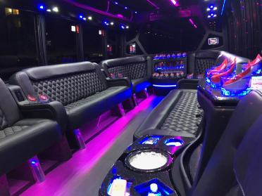 Manhattan 15 Passenger Party Bus Interior