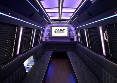 Manhattan 18 Passenger Limo Bus Interior