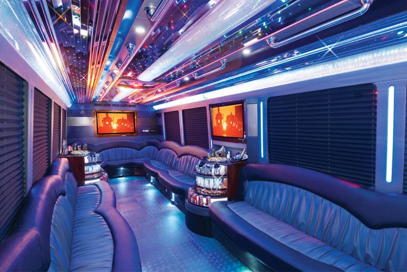 Lawrence 20 Passenger Party Bus Interior