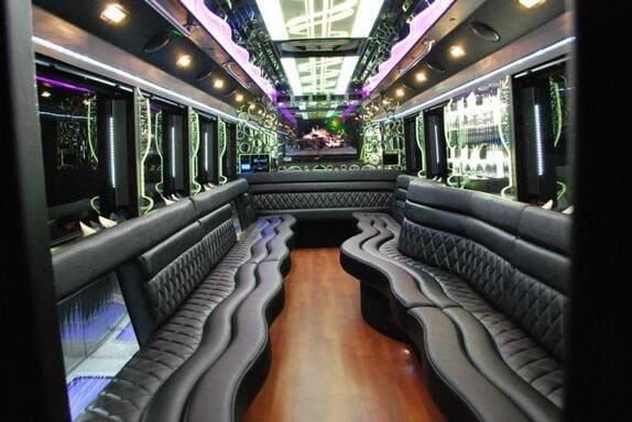 Manhattan 25 Passenger Limo bus Interior