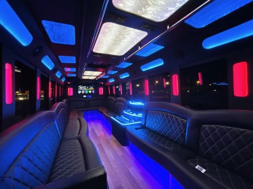 Kansas City 35 Passenger Party Bus Interior